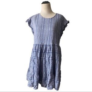 Entro | blue printed dress size medium
